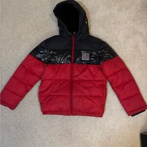 ⚫️🔴Jordan Kids Puffer Jacket in Red and Black YL Like New Condition